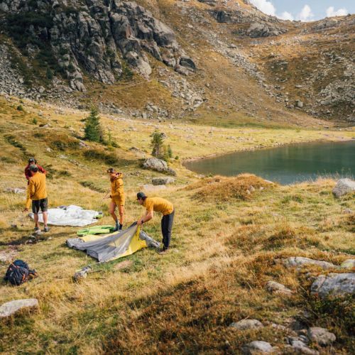 Salewa Litetrek III grigio chiaro/cactus Tenda da trekking per 3 persone