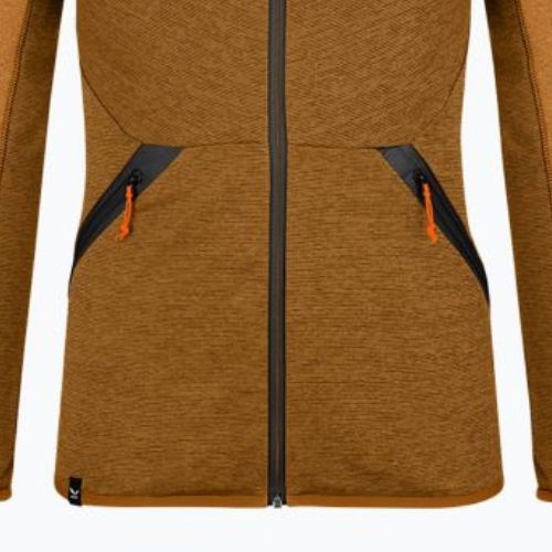Felpa trekking uomo Salewa Puez Melange PL FZ Hoody marrone dorato melange