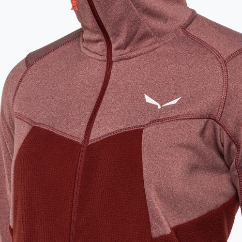 Felpa trekking Salewa donna Puez Hybrid PL FZ Hoody syrah melange