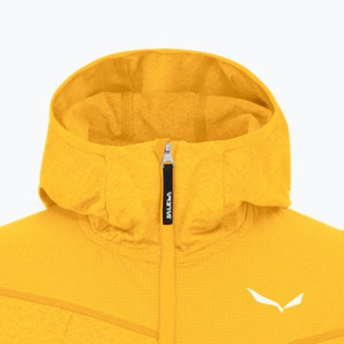 Felpa trekking da bambino Salewa Agner Melange PL FZ Hoody oro melange