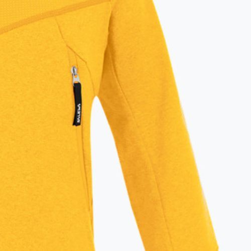 Felpa trekking da bambino Salewa Agner Melange PL FZ Hoody oro melange