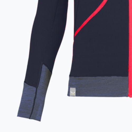 Felpa trekking da bambino Salewa Puez Hybrid PL FZ Hoody navy blazer melange