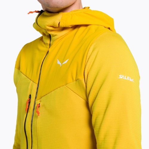 Felpa trekking da uomo Salewa Agner PL con cappuccio oro