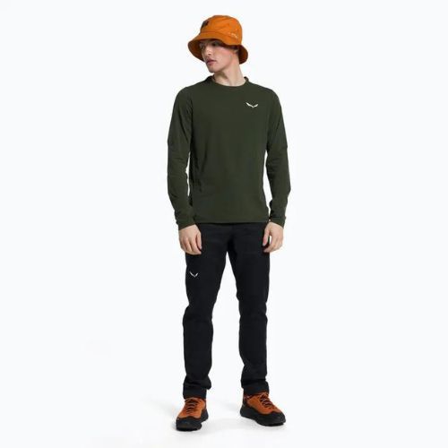 Salewa Pedroc Dry da uomo, manica lunga da trekking oliva scura