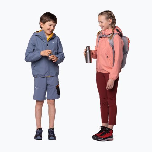 Giacca antipioggia Salewa Aqua PTX rosa lantana per bambini