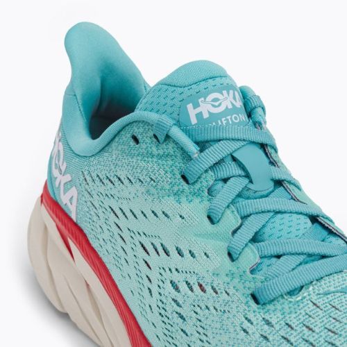 Scarpe da corsa da donna HOKA Clifton 8 aquarelle/eggshell blu