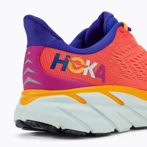 Scarpe da corsa da donna HOKA Clifton 8 fiesta/bluing