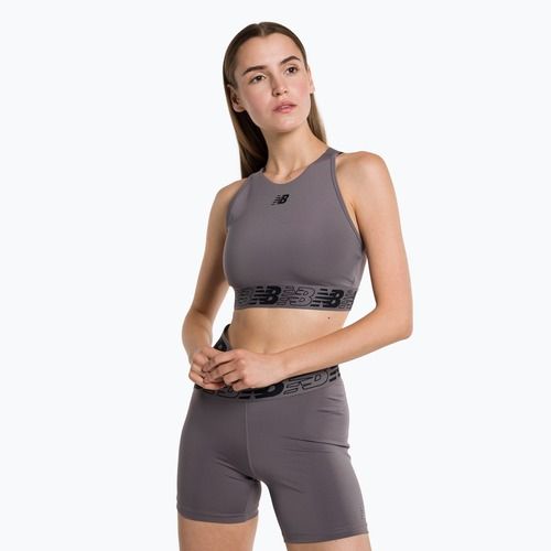 Reggiseno fitness in zinco New Balance Relentless Crop Bra