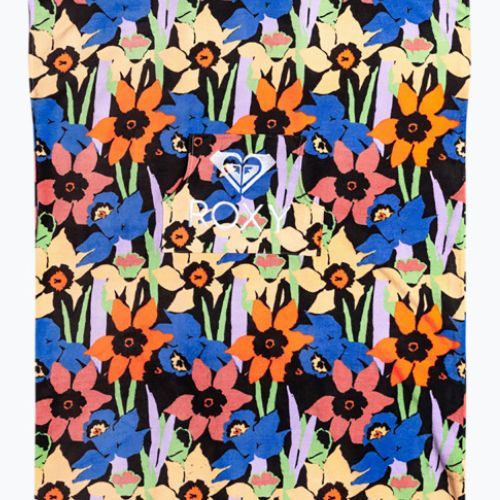 Poncho donna ROXY Stay Magical stampato a fiori color antracite