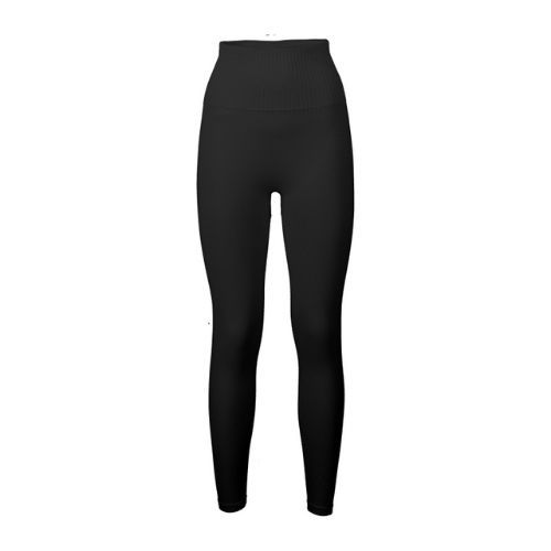 Casall leggings donna senza cuciture a costine grafiche a vita alta nero