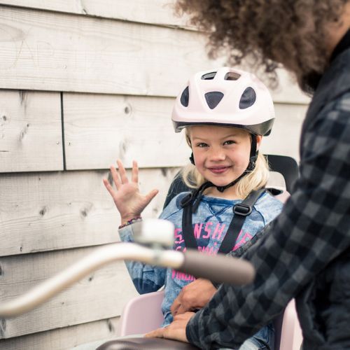 Seggiolino per bicicletta bobike Go Maxi rosa confetto