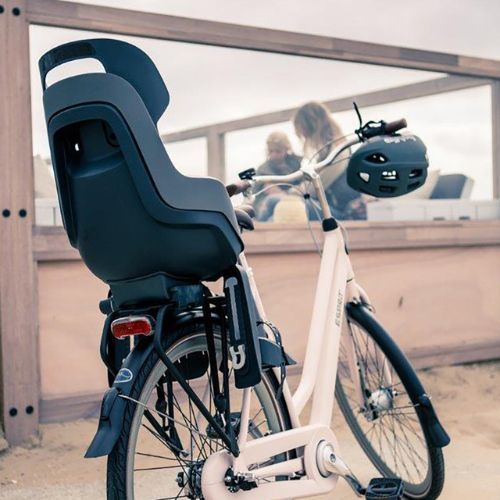 Seggiolino per bicicletta bobike Go Maxi grigio macaron