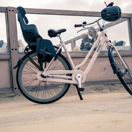 Seggiolino per bici bobike Go Maxi Reclining System grigio macaron