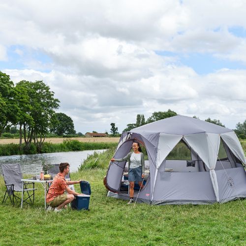 Coleman Octagon 8 Nuova tenda da campeggio grigia per 8 persone