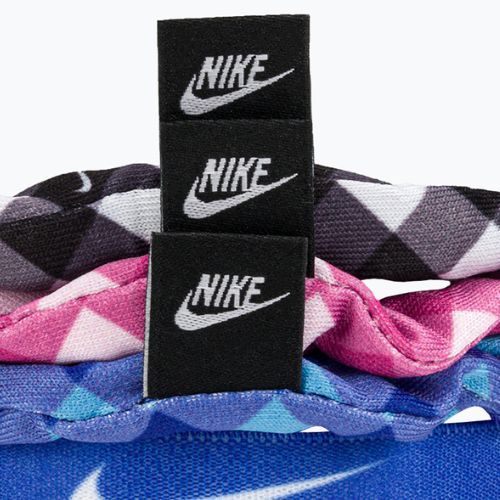 Elastici per capelli misti Nike con custodia 6 pezzi nero/fucsia attivo/iper royal