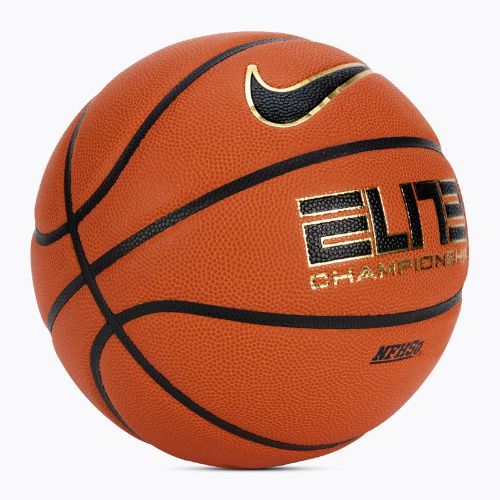 Nike Elite campionato 8P 2.0 sgonfio ambra / nero / oro metallico basket dimensioni 6
