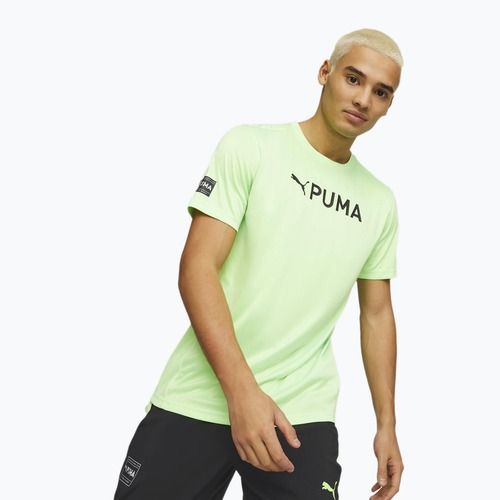 Maglietta da allenamento da uomo PUMA Fit Logo Cf Graphic fizzy lime