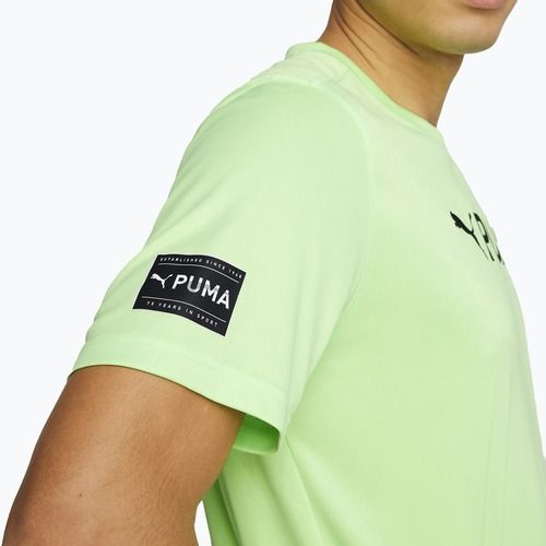 Maglietta da allenamento da uomo PUMA Fit Logo Cf Graphic fizzy lime