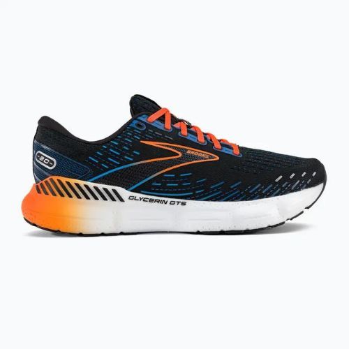 Scarpe da corsa da uomo Brooks Glycerin GTS 20 nero/blu classico/arancio