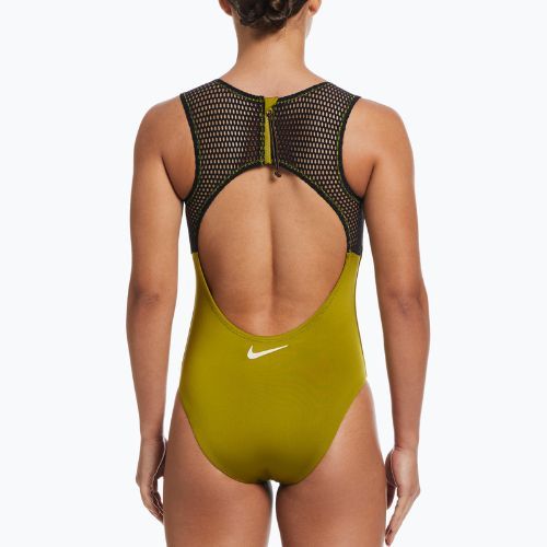 Costume intero Nike Wild Keyhole moss da donna