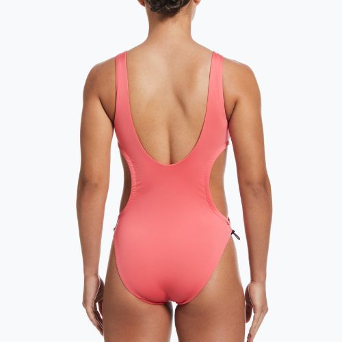Nike Wild Cutout - costume intero donna corallo mare
