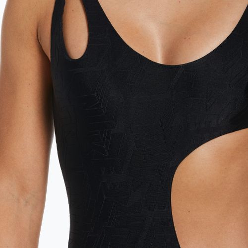 Costume intero da donna Nike Block Texture nero