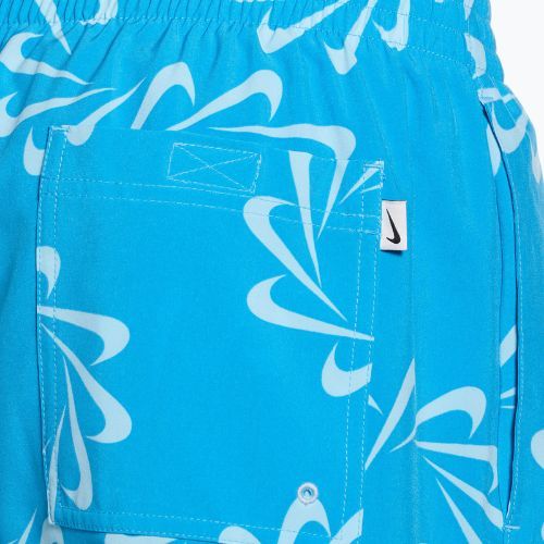 Pantaloncini da bagno da uomo Nike Swoosh Line 5" Volley blue lightning