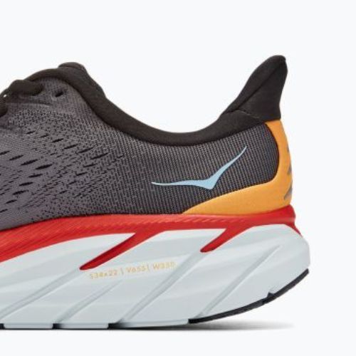 Scarpe da corsa da uomo HOKA Clifton 8 antracite/casthlerock