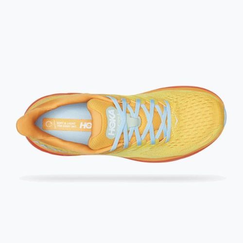 Scarpe da corsa da uomo HOKA Clifton 8, giallo radioso/mais