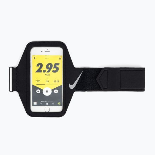 Nike Lean Arm Band Plus nero/argento, fascia telefonica da running
