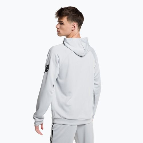 Felpa con cappuccio da allenamento New Balance Tenacity Football da uomo, alluminio chiaro