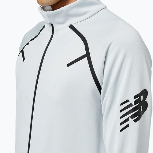 Felpa da calcio da uomo New Balance Tenacity Football Training Track alluminio chiaro