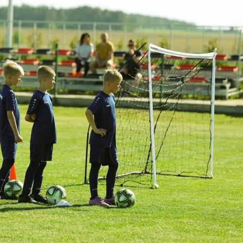 Porta da calcio OneTeam Flex 240 x 150 cm bianco/nero