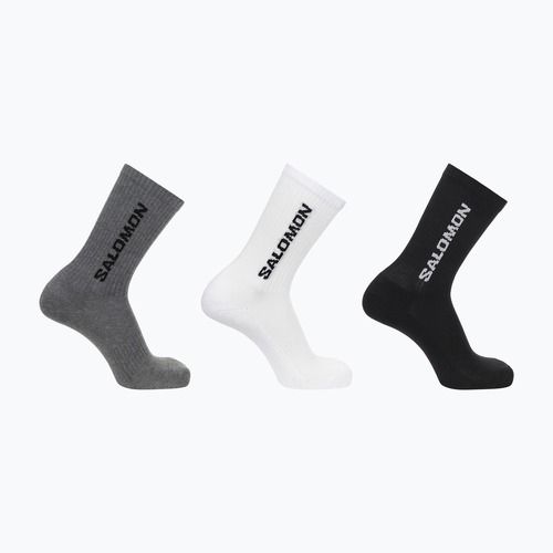 Salomon Everyday Crew 3 paia di calze da trekking nero/bianco/grigio med.