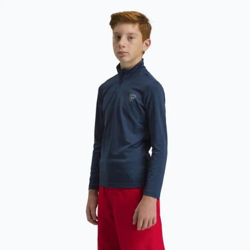 Felpa da bambino Rossignol Boy 1/2 Zip Warm Stretch navy scuro