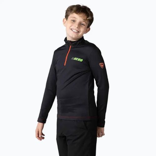 Felpa da bambino Rossignol Hero Warm Stretch nero