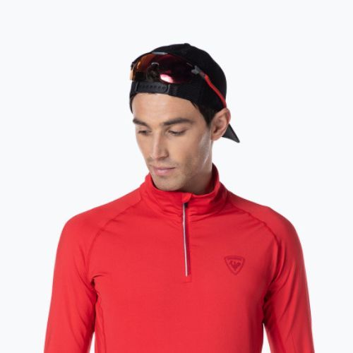 Rossignol Classique 1/2 Zip sport uomo rosso manica lunga termica