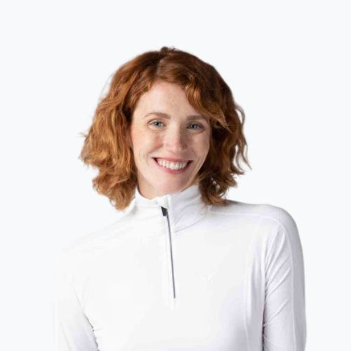 Maglia termica da donna Rossignol Classique 1/2 Zip white