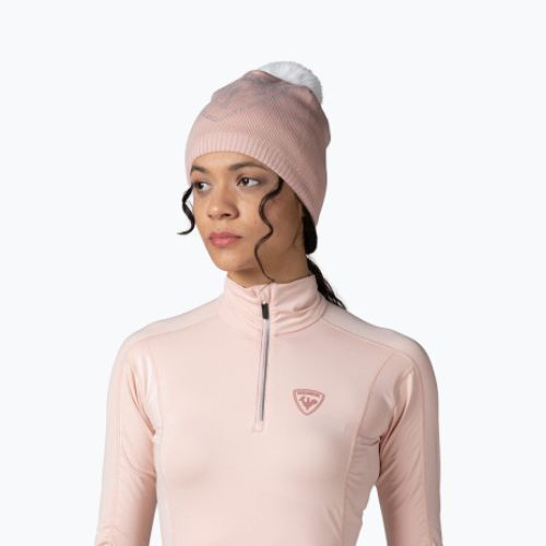 Maglia termica da donna Rossignol Classique 1/2 Zip powder pink