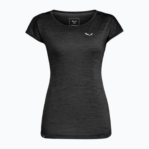 Maglietta da trekking da donna Salewa Puez Melange Dry nero melange