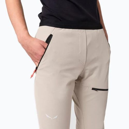 Pantaloni softshell Salewa da donna Sella DST Lights oatmeal/0910