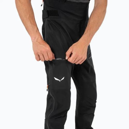 Pantaloni a membrana Salewa Ortles GTX Pro da uomo, nero out