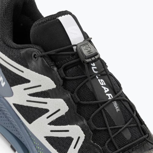Scarpe da corsa Salomon Pulsar Trail da uomo, nero/blu Cina/ghiaccio artico