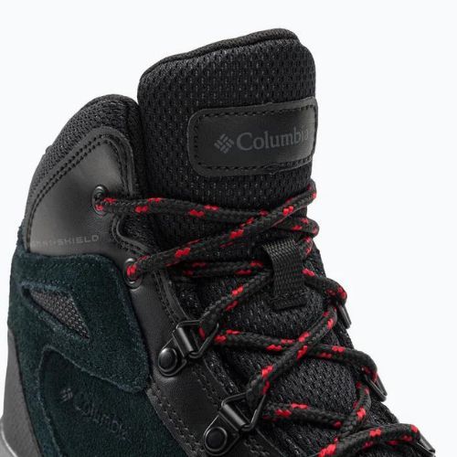 Columbia Newton Ridge Amped nero/rosso montagna, scarponcini da trekking per bambini