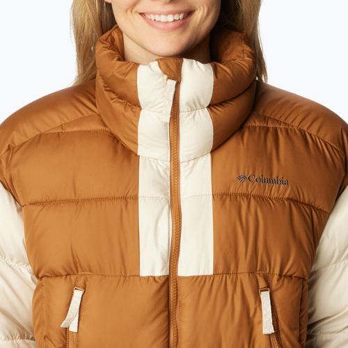 Piumino Columbia Pike Lake II Cropped marrone cammello/gesso da donna