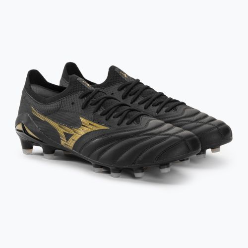 Scarpe da calcio Mizuno Morelia Neo IV Beta Elite MD uomo nero/oro/nero