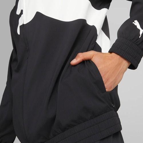 Giacca da allenamento da uomo PUMA Train Big Cat foderata in tessuto FZ puma nero