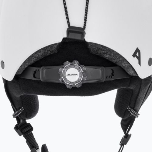 Casco da sci Alpina Arber bianco/metallico lucido