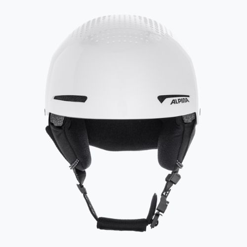 Casco da sci Alpina Arber bianco/metallico lucido