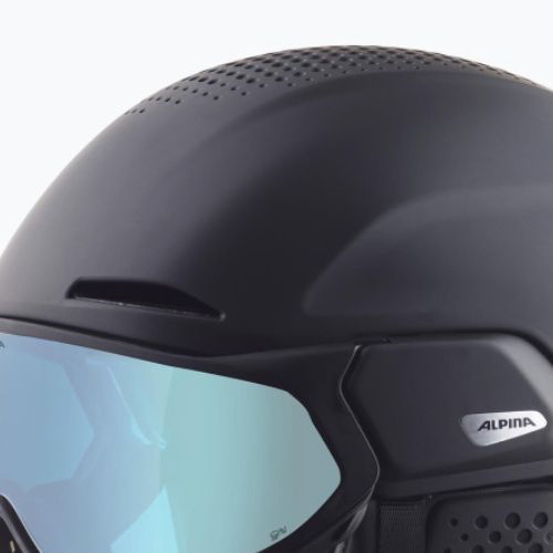 Casco da sci Alpina Oro QV Mips nero opaco/blu ghiaccio